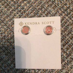 Kendra Scott Gold and Coral Stud Earrings